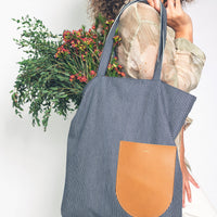 SUSTAINABLE LARGE CALI STRIP TOTE